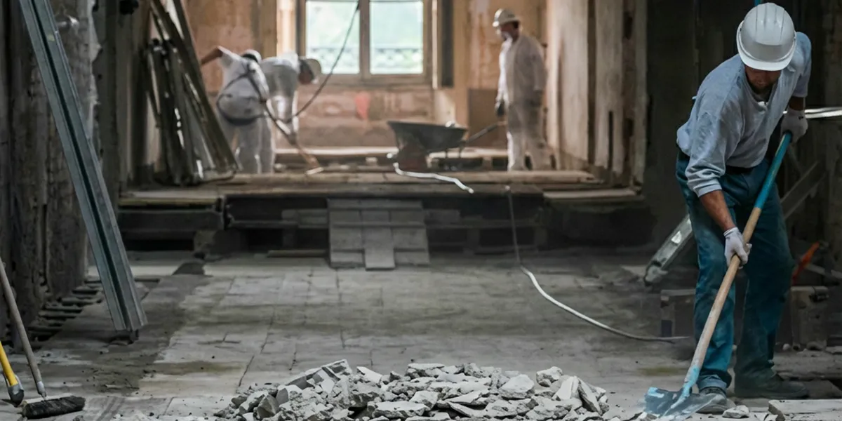 fire damage restoration professionals performing structural cleanup and restoration after a fire in Overland Park, KS